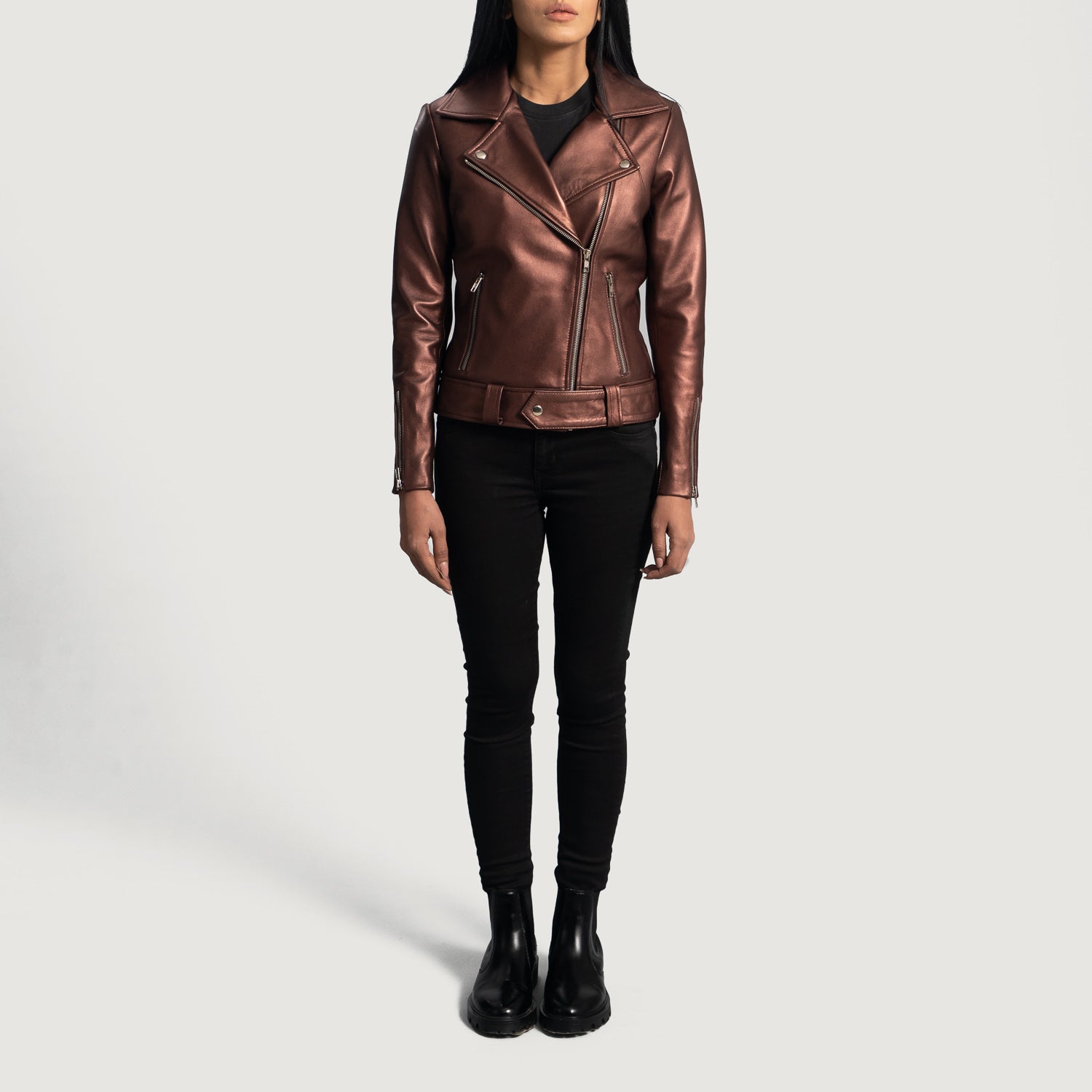 Rumy Leather Biker Jacket