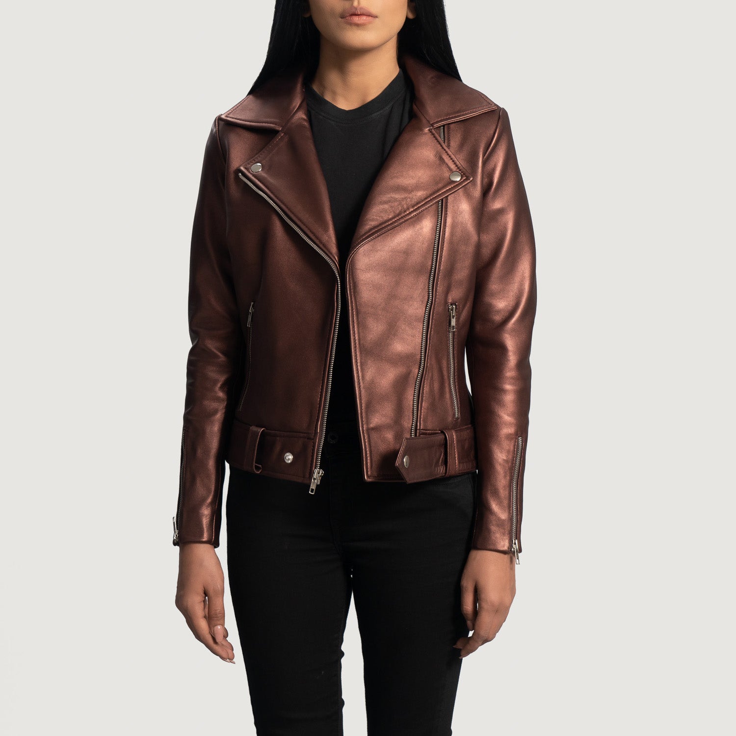 Rumy Leather Biker Jacket