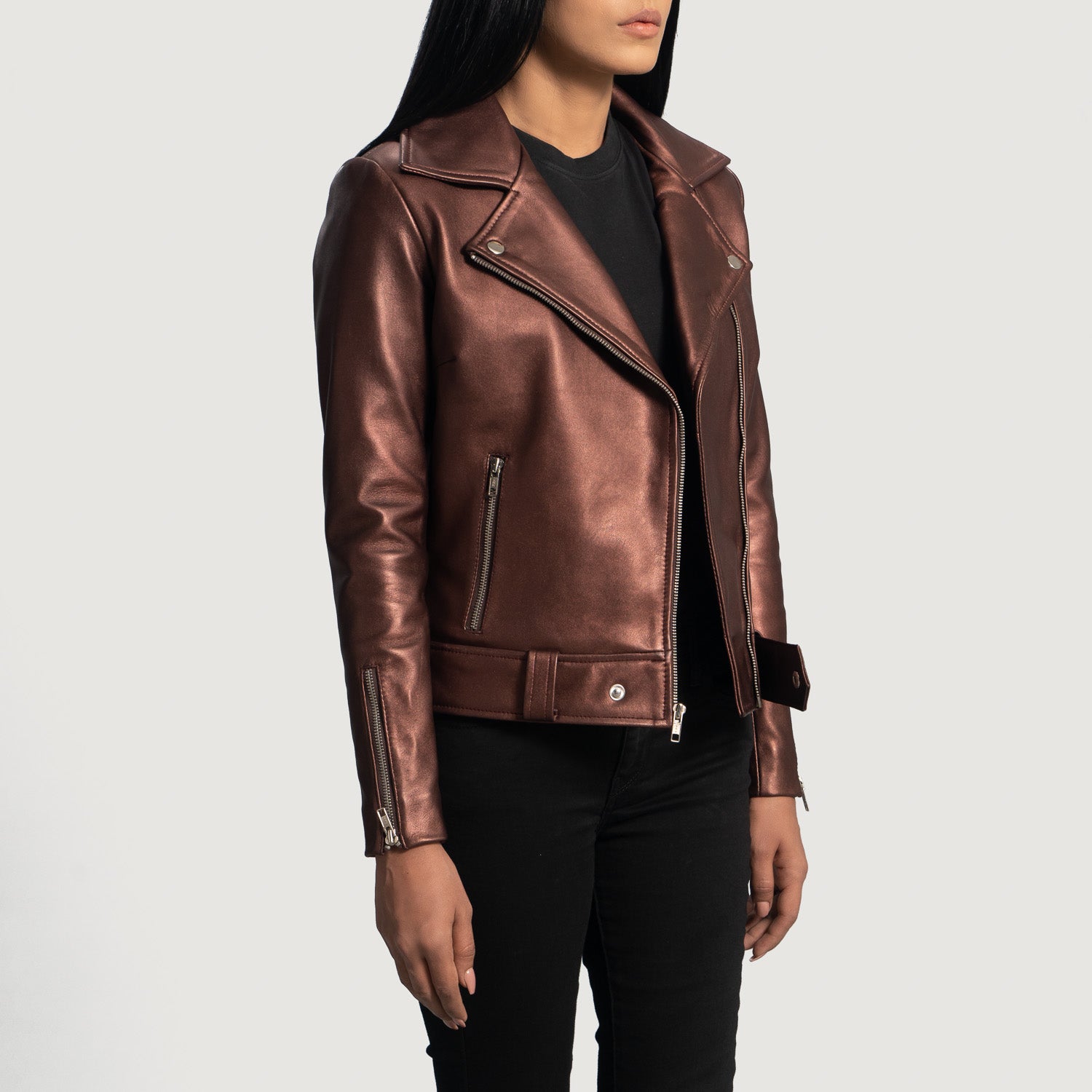 Rumy Leather Biker Jacket
