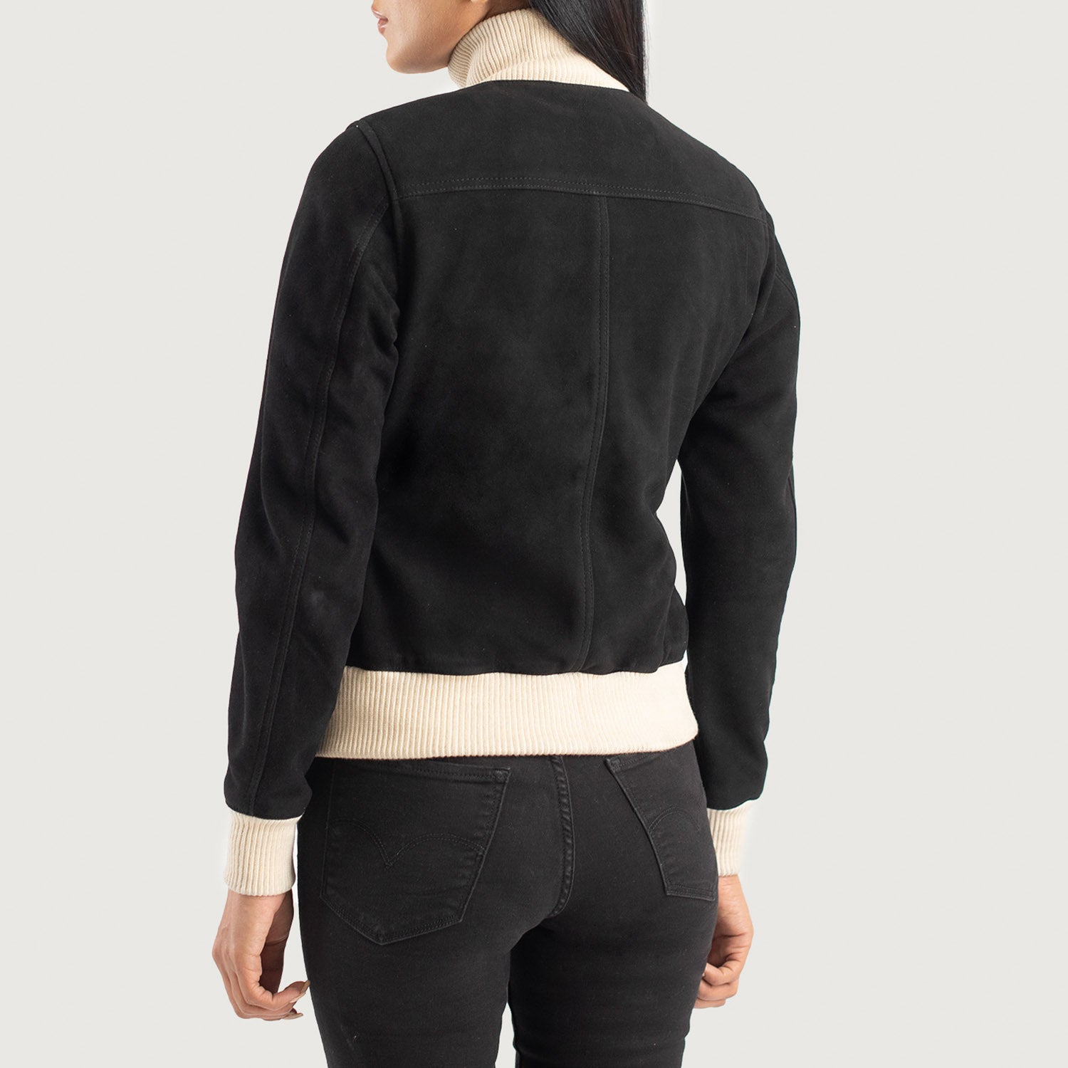 Sasha A1 Suede Bomber Leather Jacket