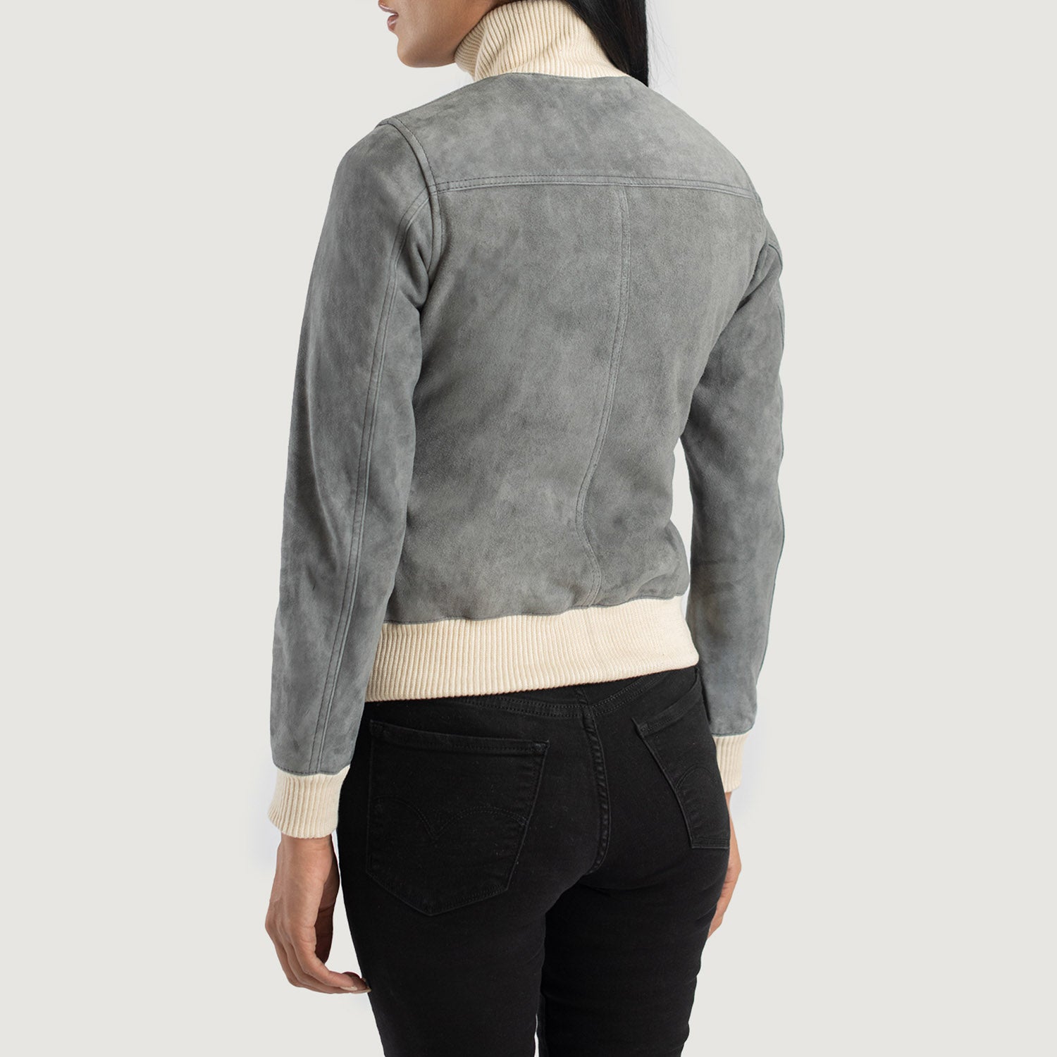 Sasha A1 Suede Bomber Leather Jacket