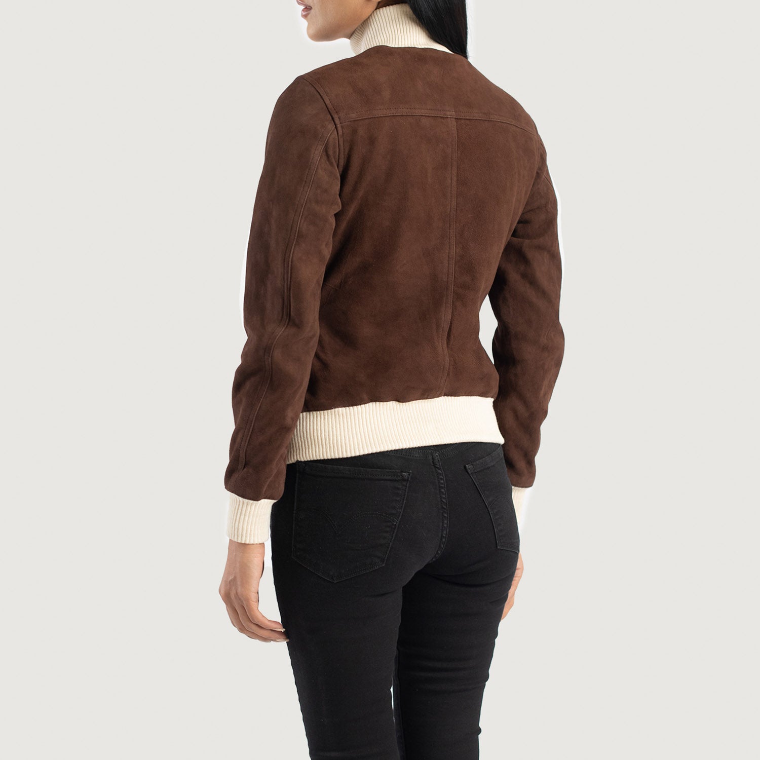 Sasha A1 Suede Bomber Leather Jacket