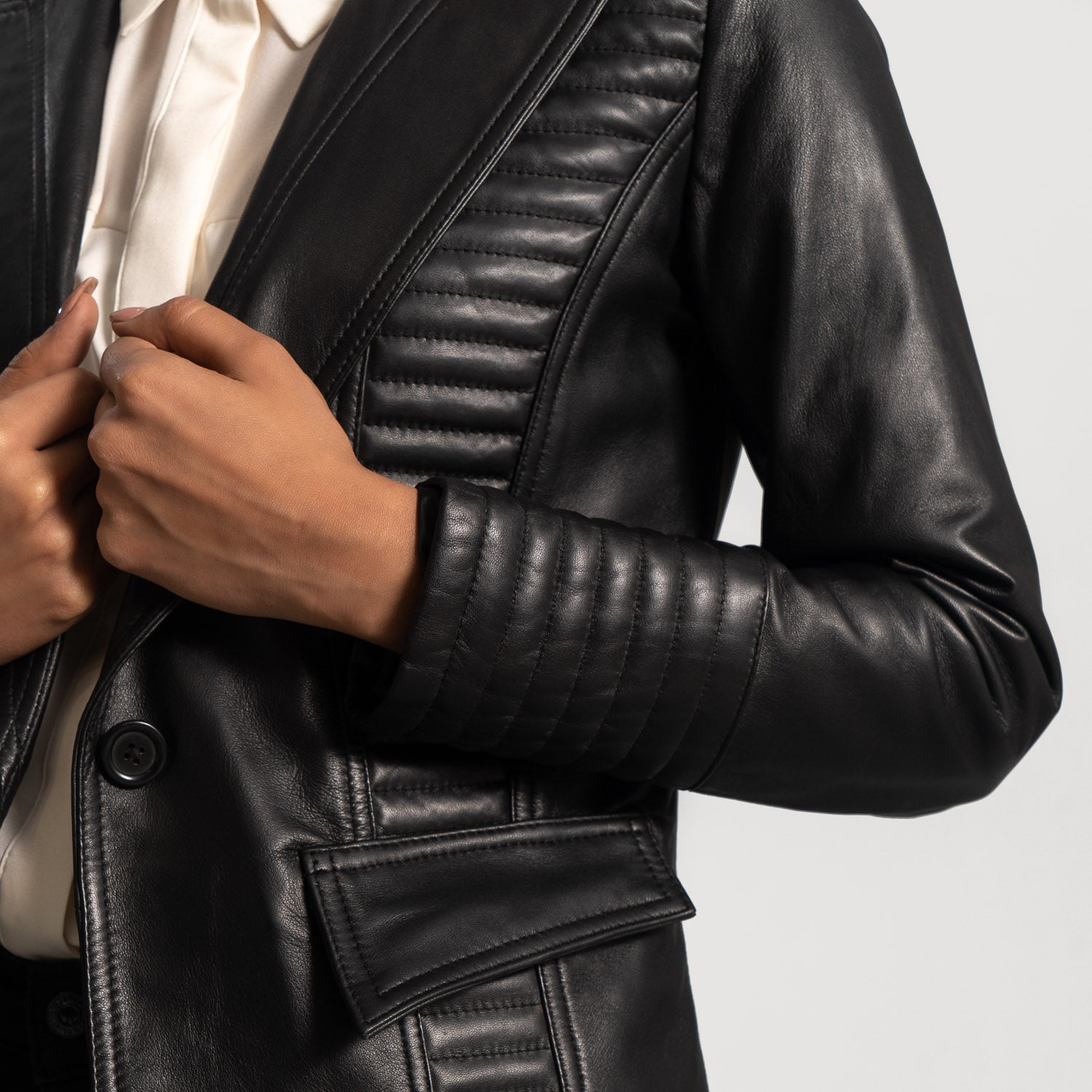 Selina Leather Blazer