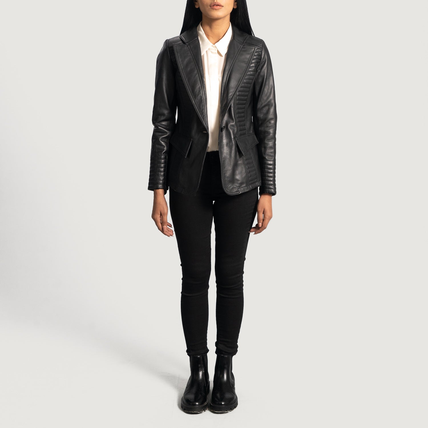 Selina Leather Blazer