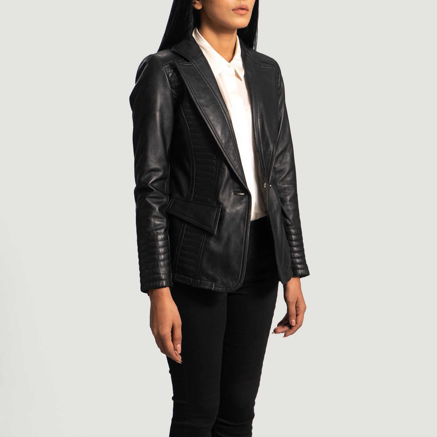 Selina Leather Blazer