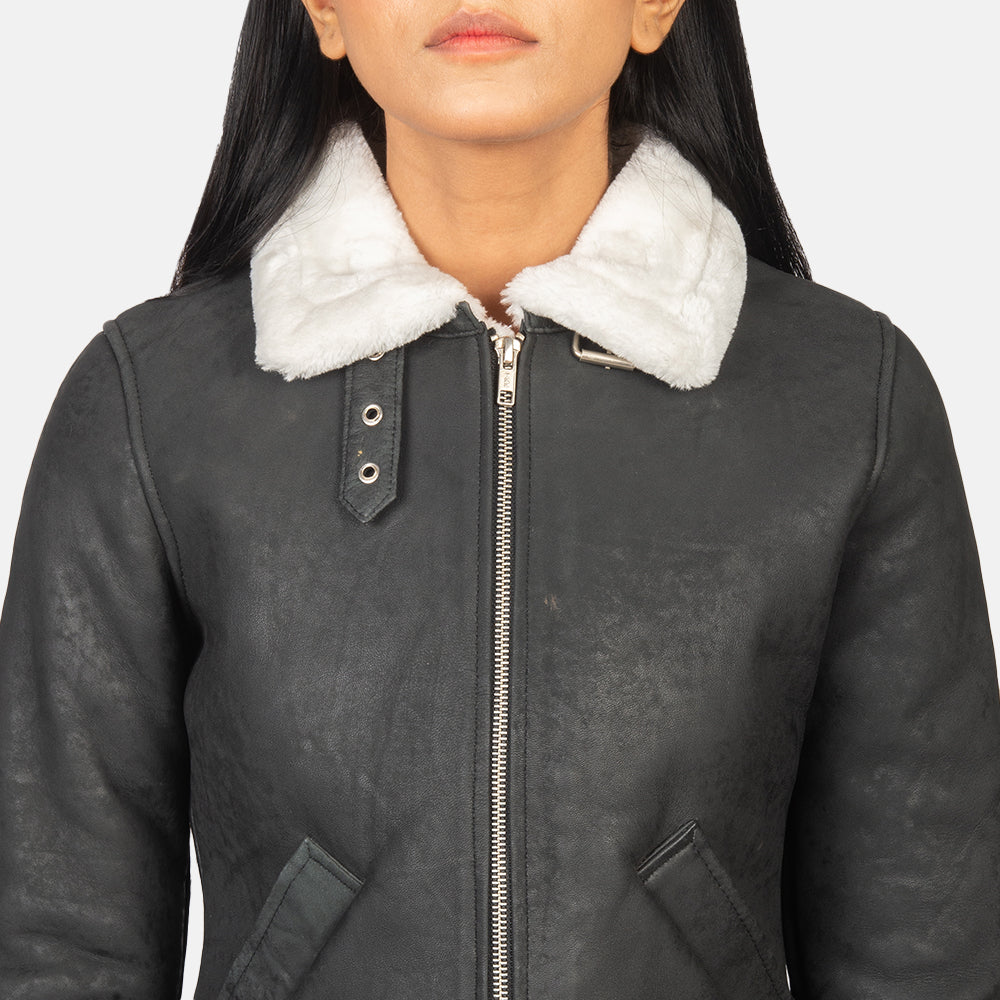Sherilyn B-3 Bomber Leather Jacket
