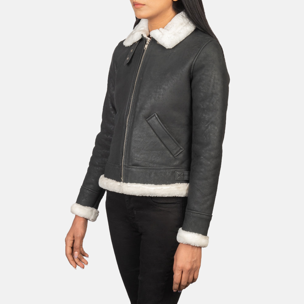 Sherilyn B-3 Bomber Leather Jacket
