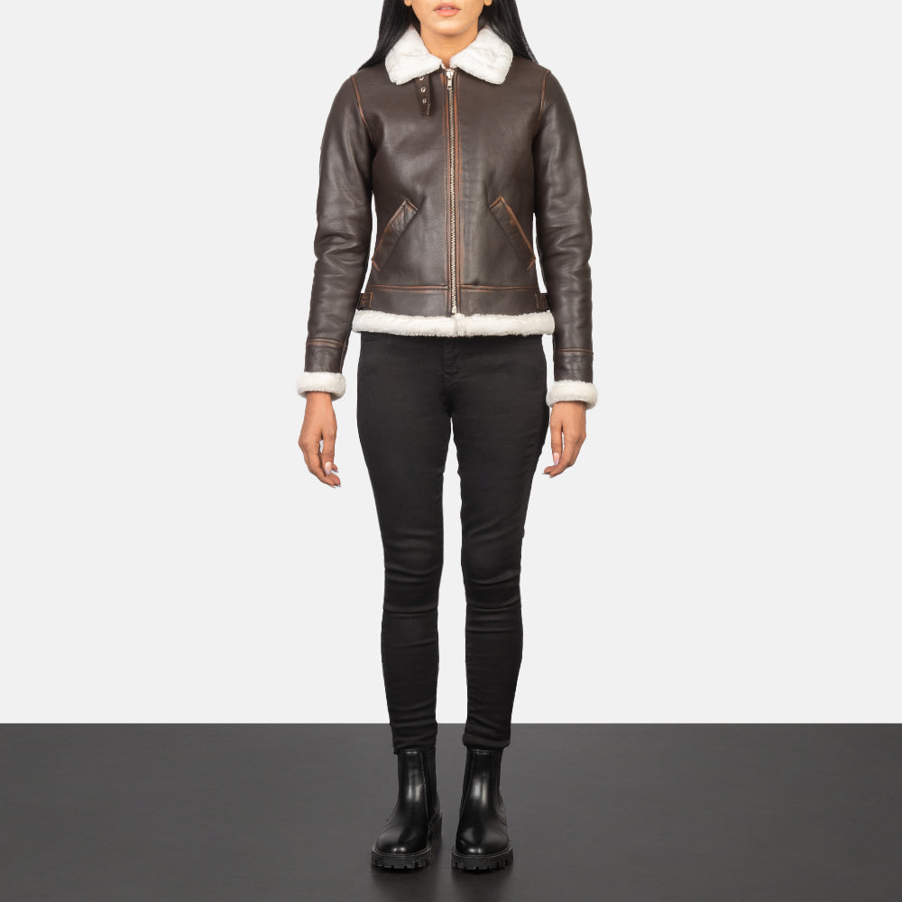 Sherilyn B-3 Bomber Leather Jacket