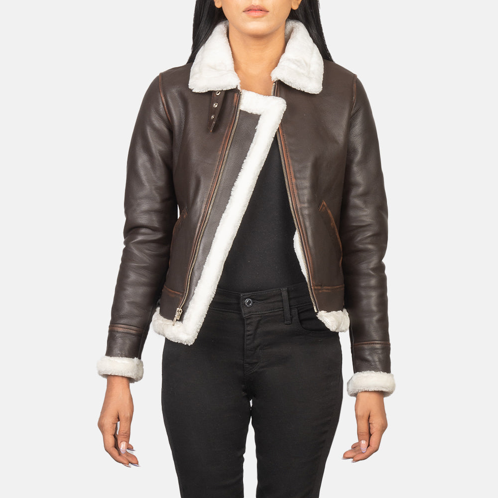 Sherilyn B-3 Bomber Leather Jacket