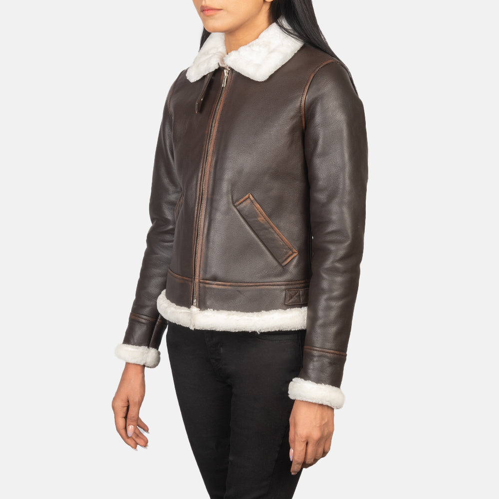 Sherilyn B-3 Bomber Leather Jacket