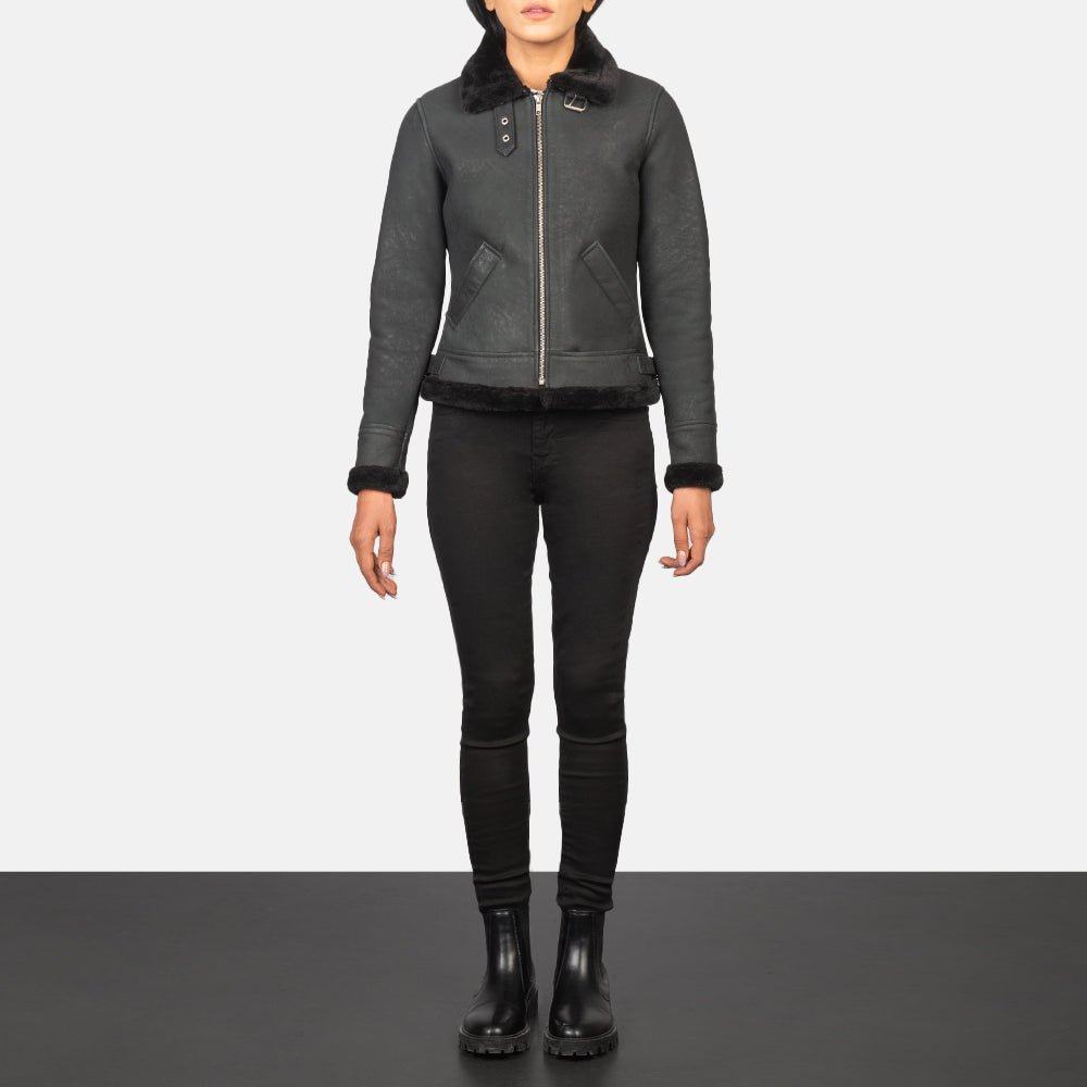 Sherilyn B-3 Bomber Leather Jacket