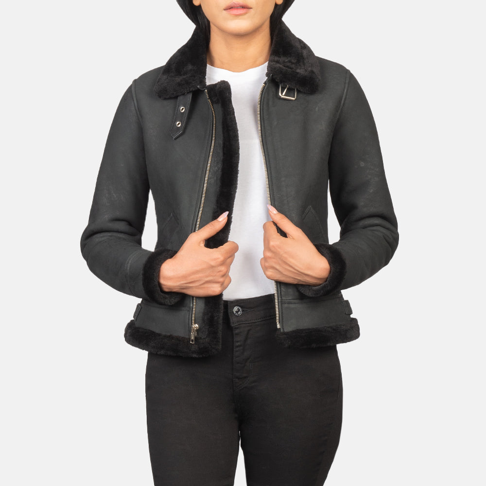 Sherilyn B-3 Bomber Leather Jacket