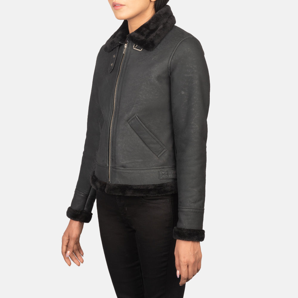 Sherilyn B-3 Bomber Leather Jacket