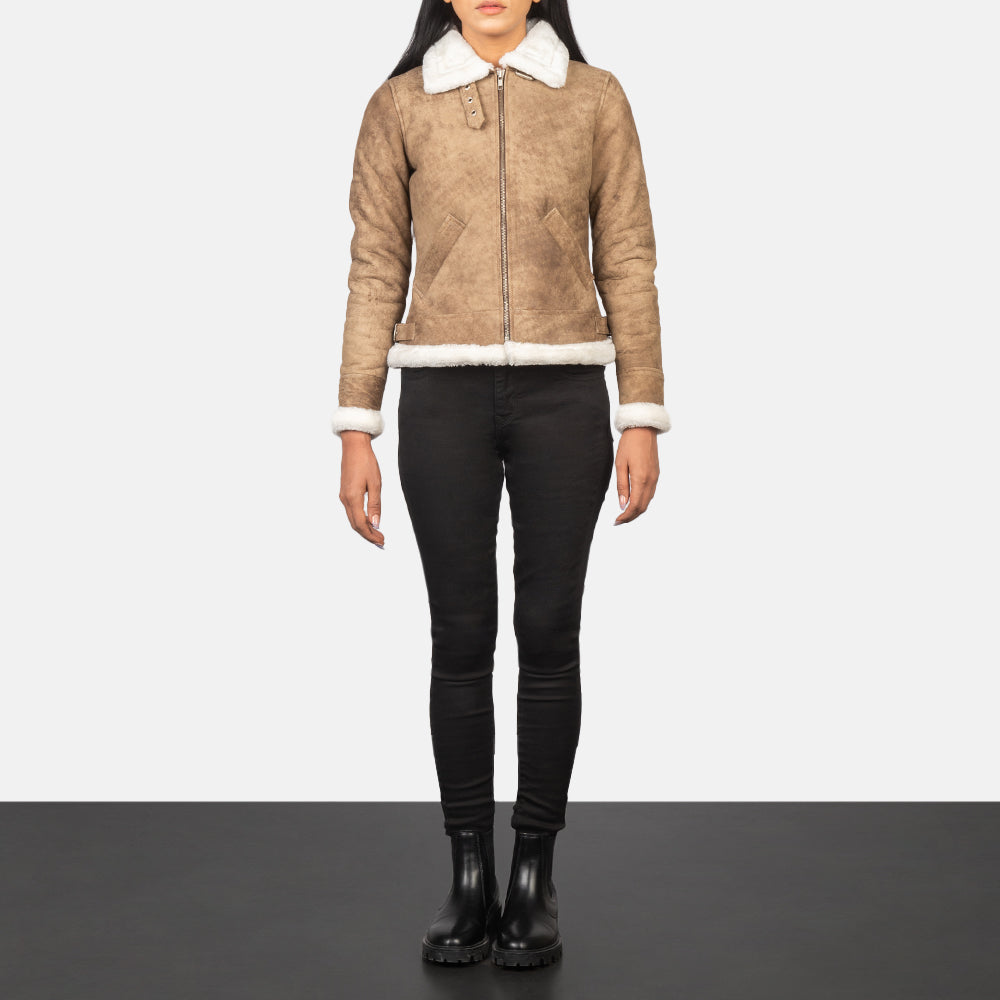 Sherilyn B-3 Bomber Leather Jacket