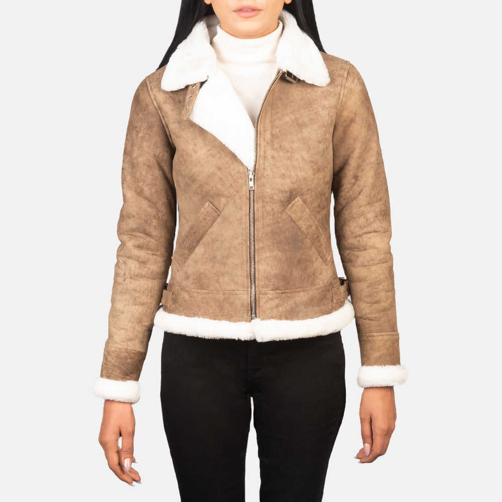 Sherilyn B-3 Bomber Leather Jacket