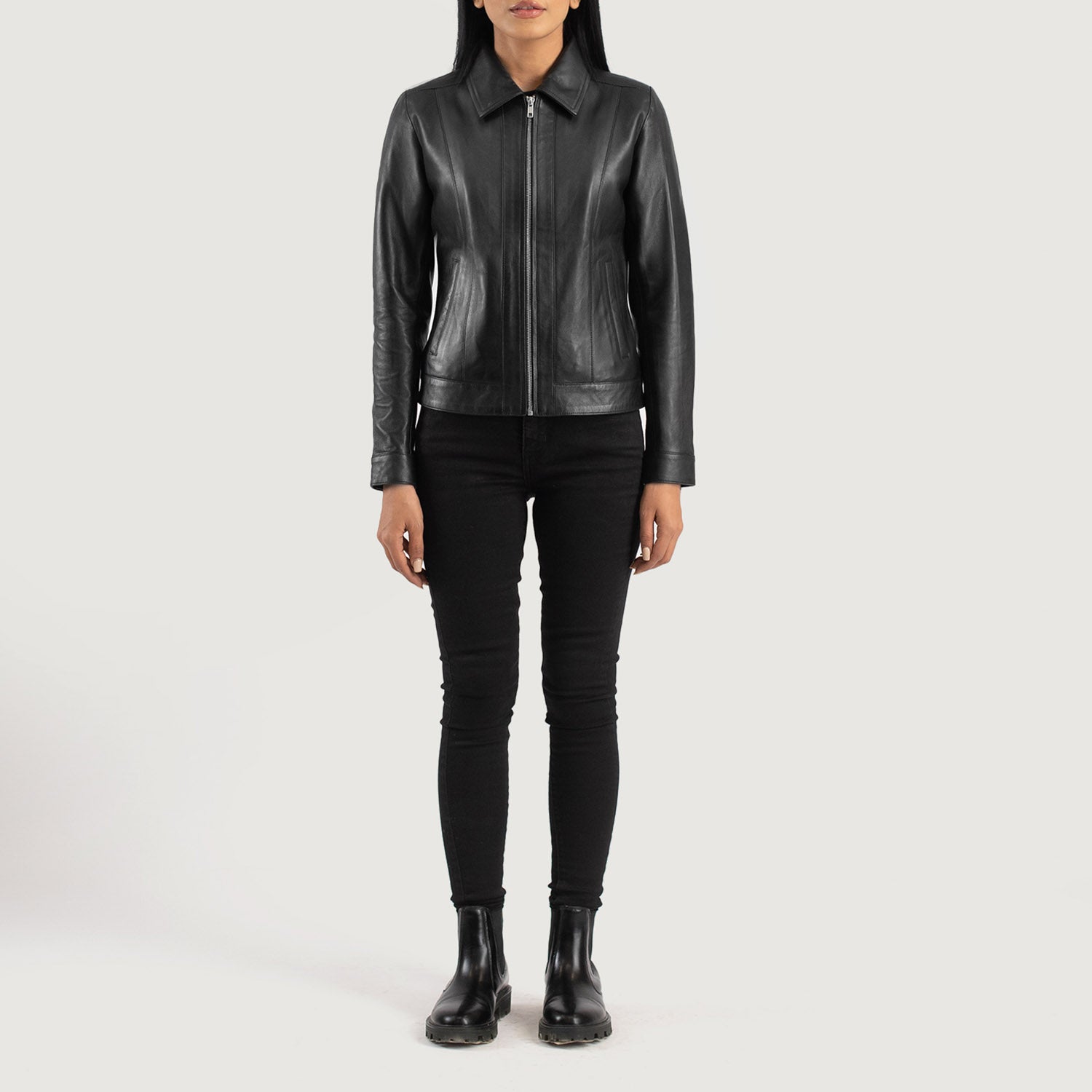 Vixen Classic Collar Leather Jacket