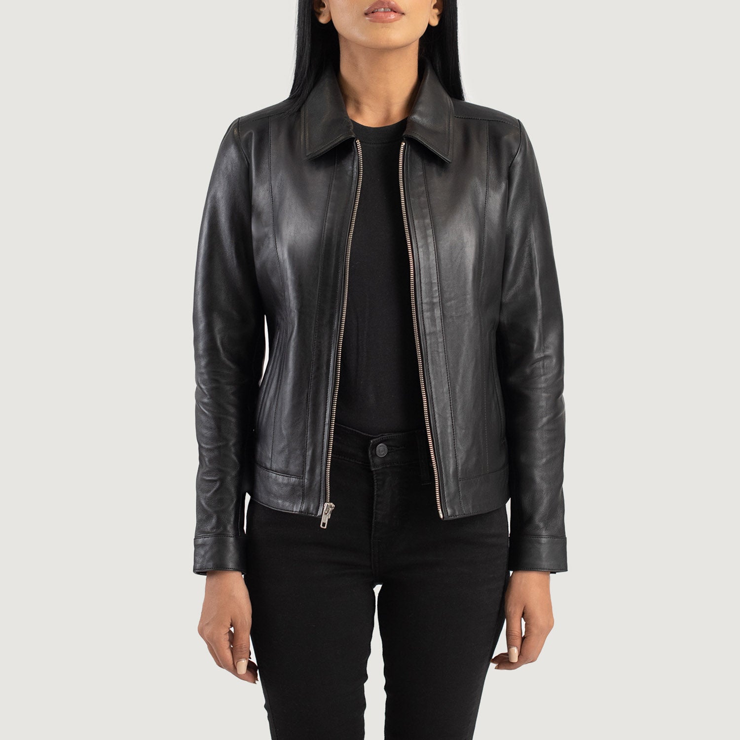 Vixen Classic Collar Leather Jacket