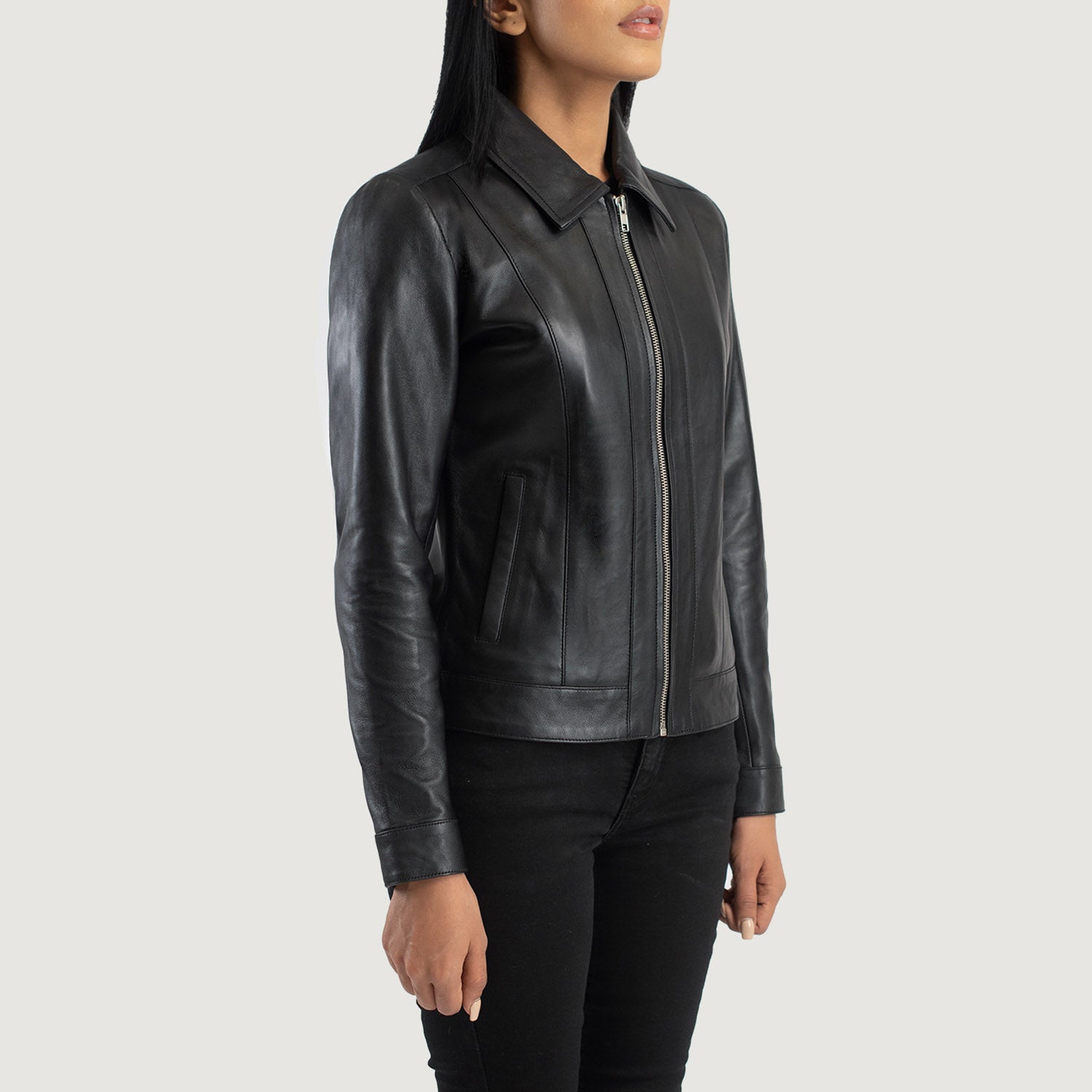 Vixen Classic Collar Leather Jacket