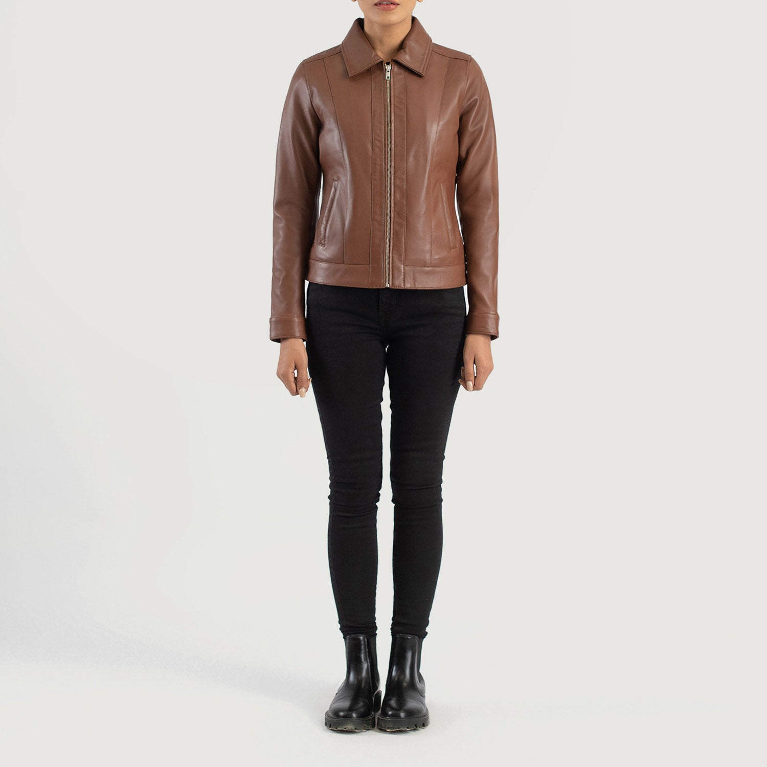 Vixen Classic Collar Leather Jacket