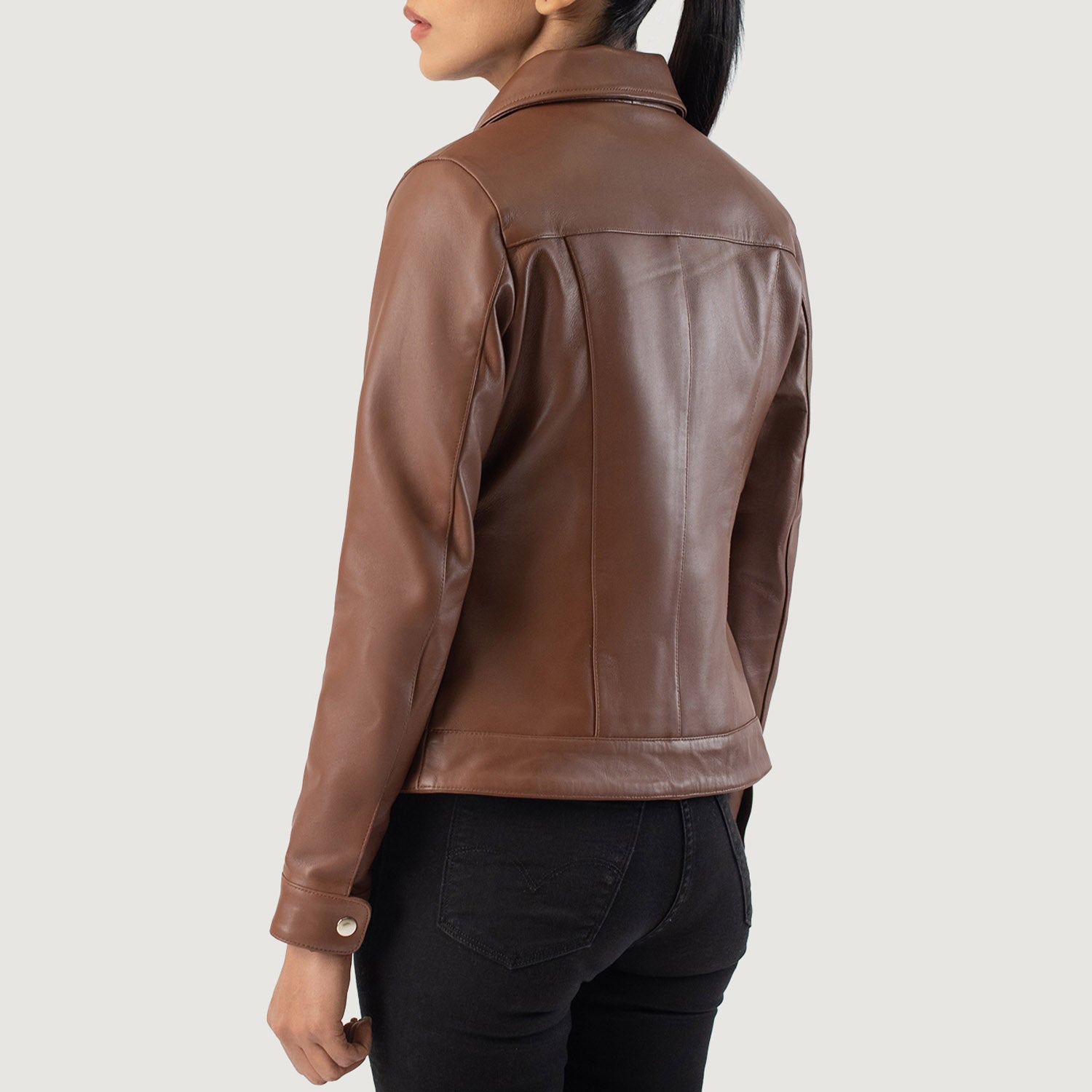 Vixen Classic Collar Leather Jacket