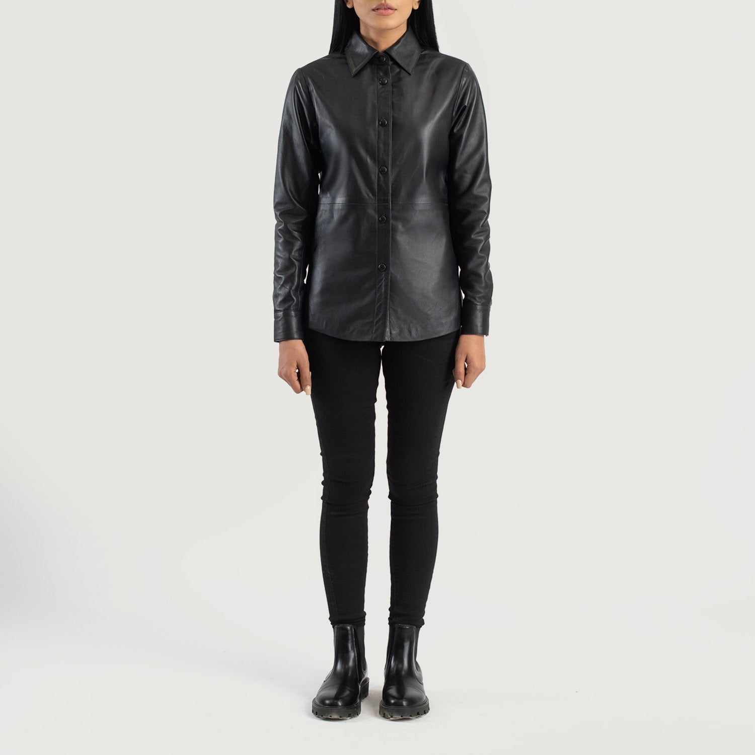 Zenith Leather Biker Shirt Jacket