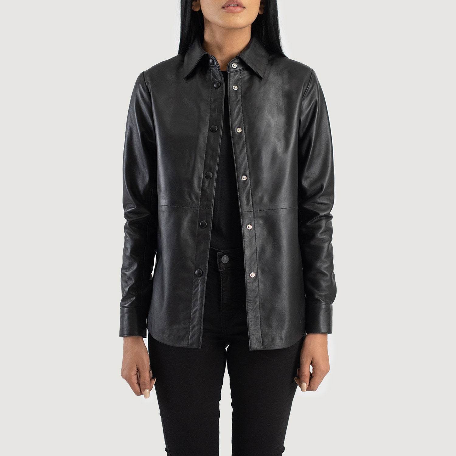 Zenith Leather Biker Shirt Jacket