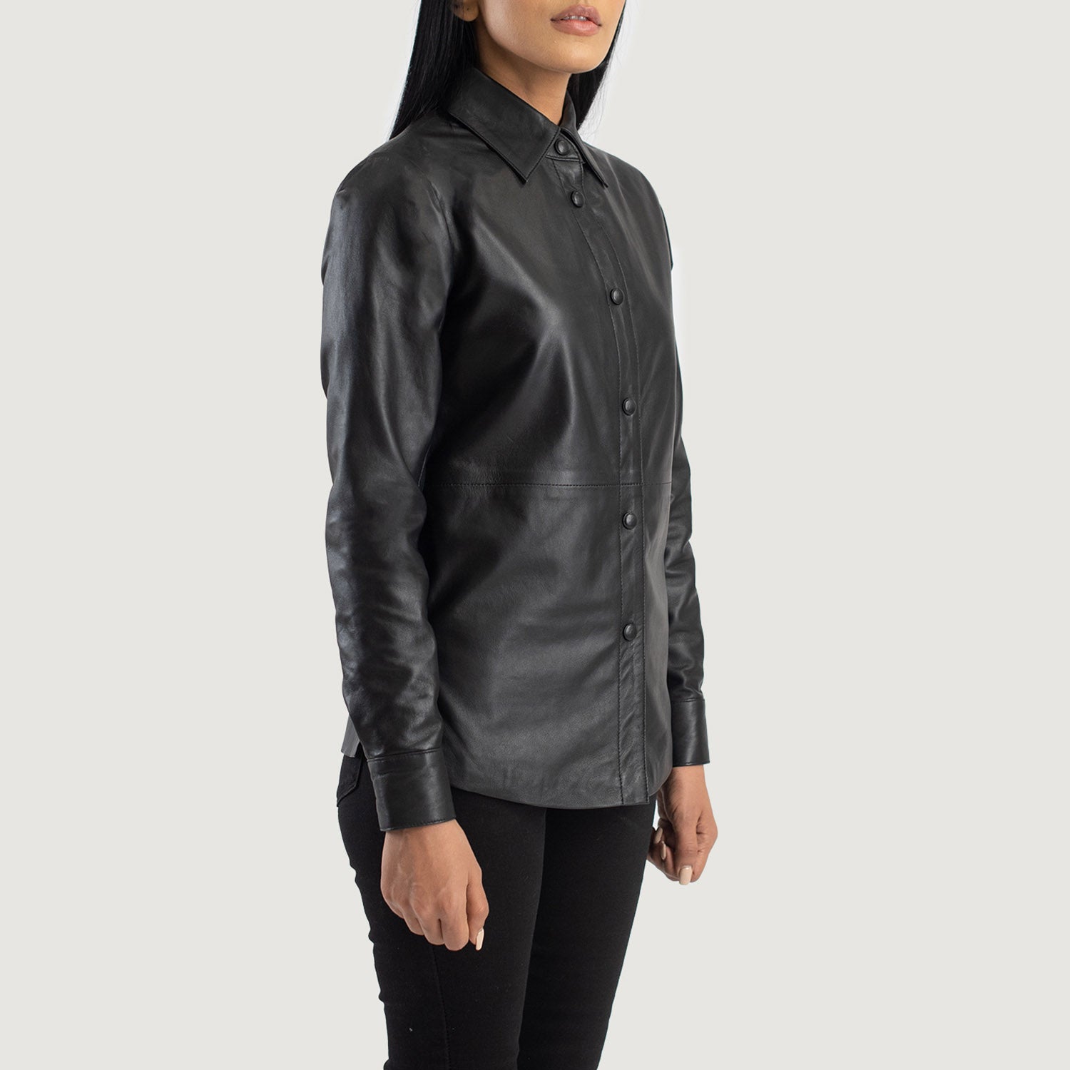 Zenith Leather Biker Shirt Jacket