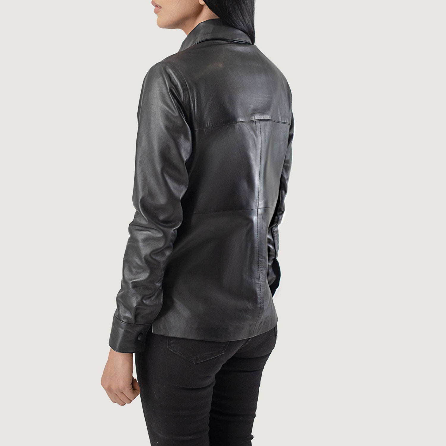 Zenith Leather Biker Shirt Jacket