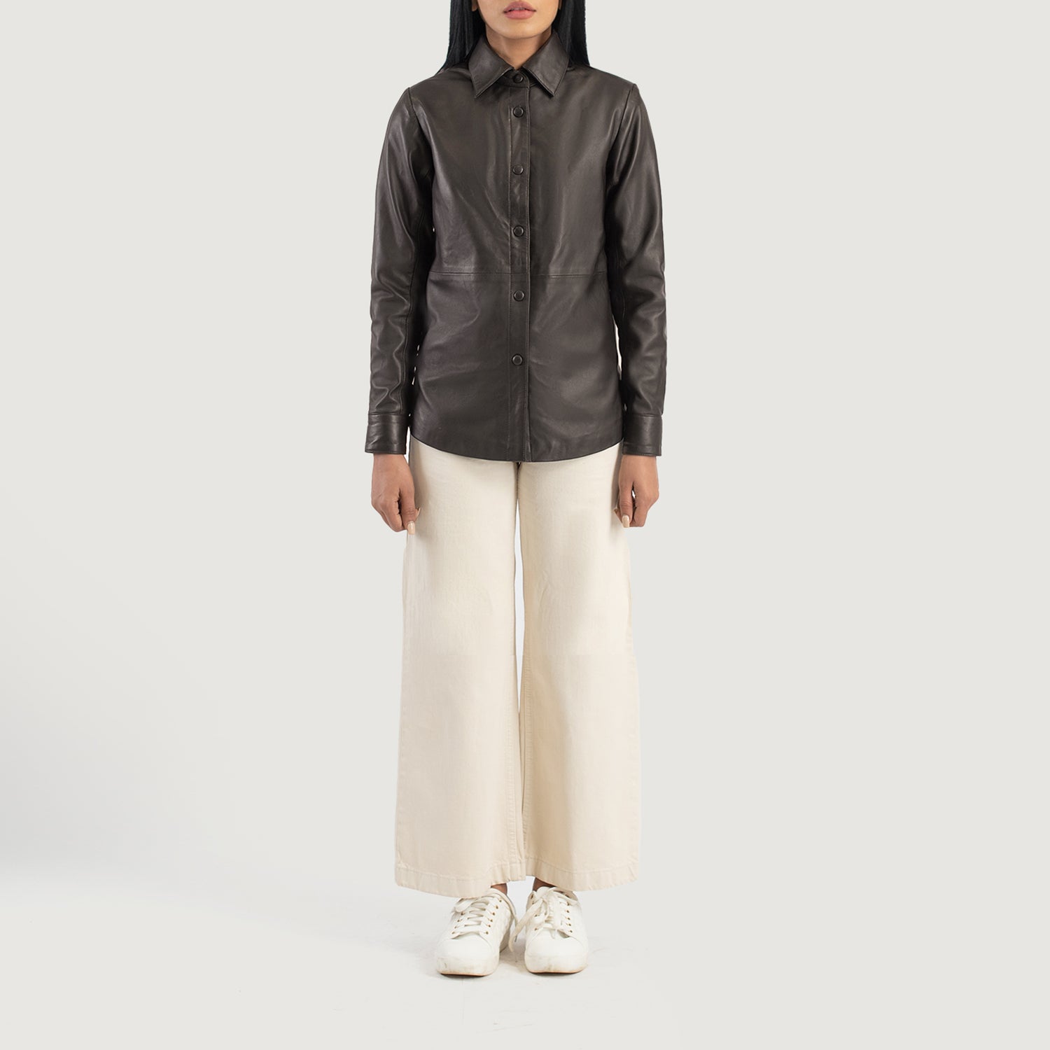 Zenith Leather Biker Shirt Jacket