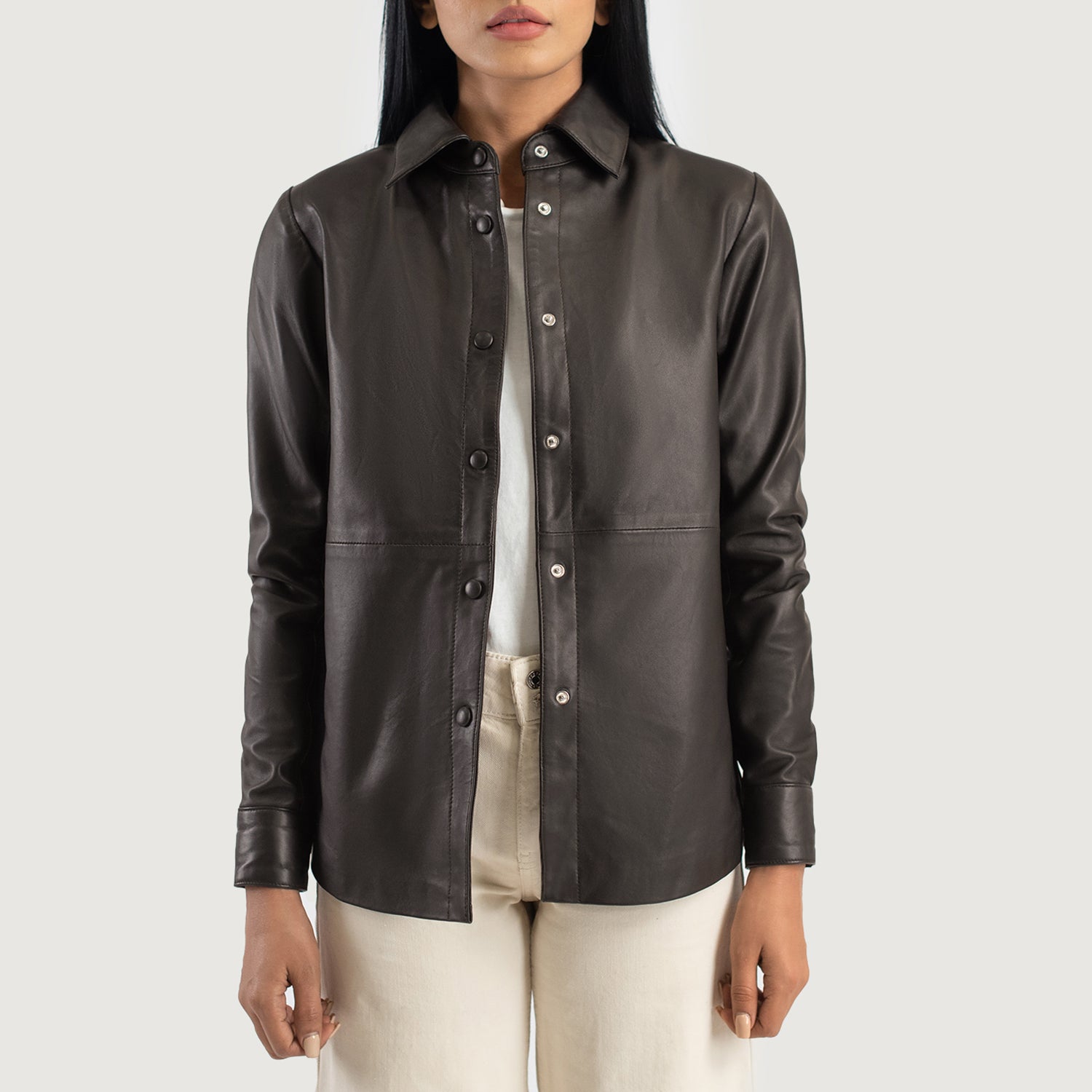 Zenith Leather Biker Shirt Jacket