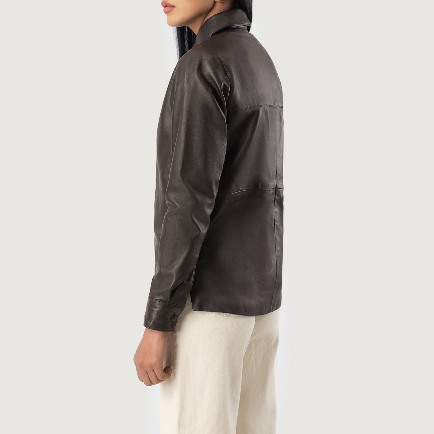 Zenith Leather Biker Shirt Jacket
