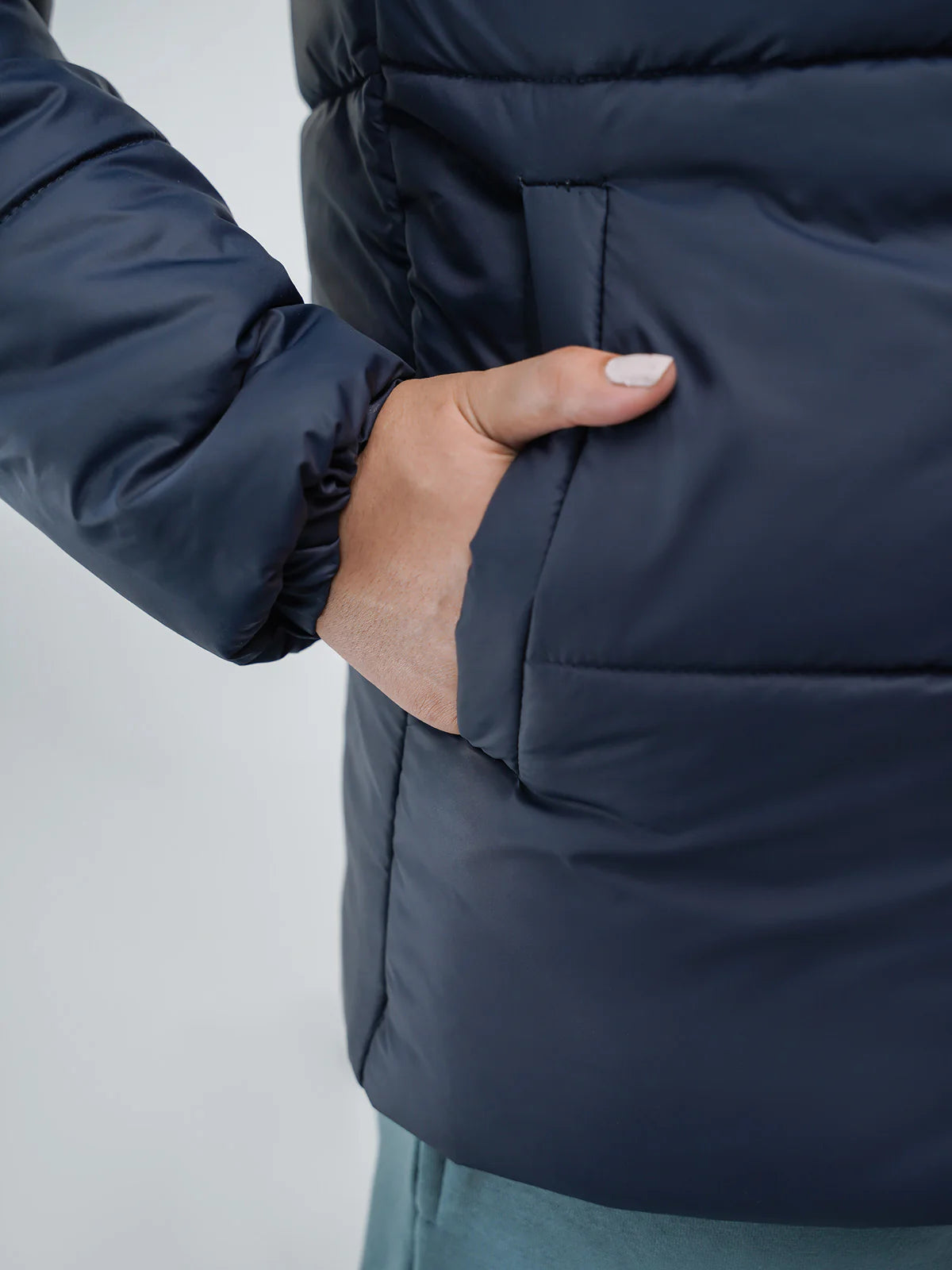 Zipper Warm Puffer Jacket For Women