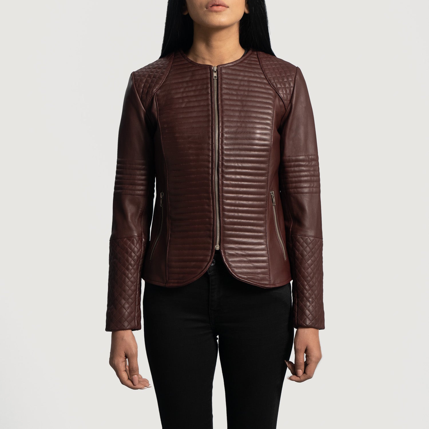 Nexi Quilted Biker Leather Jacket
