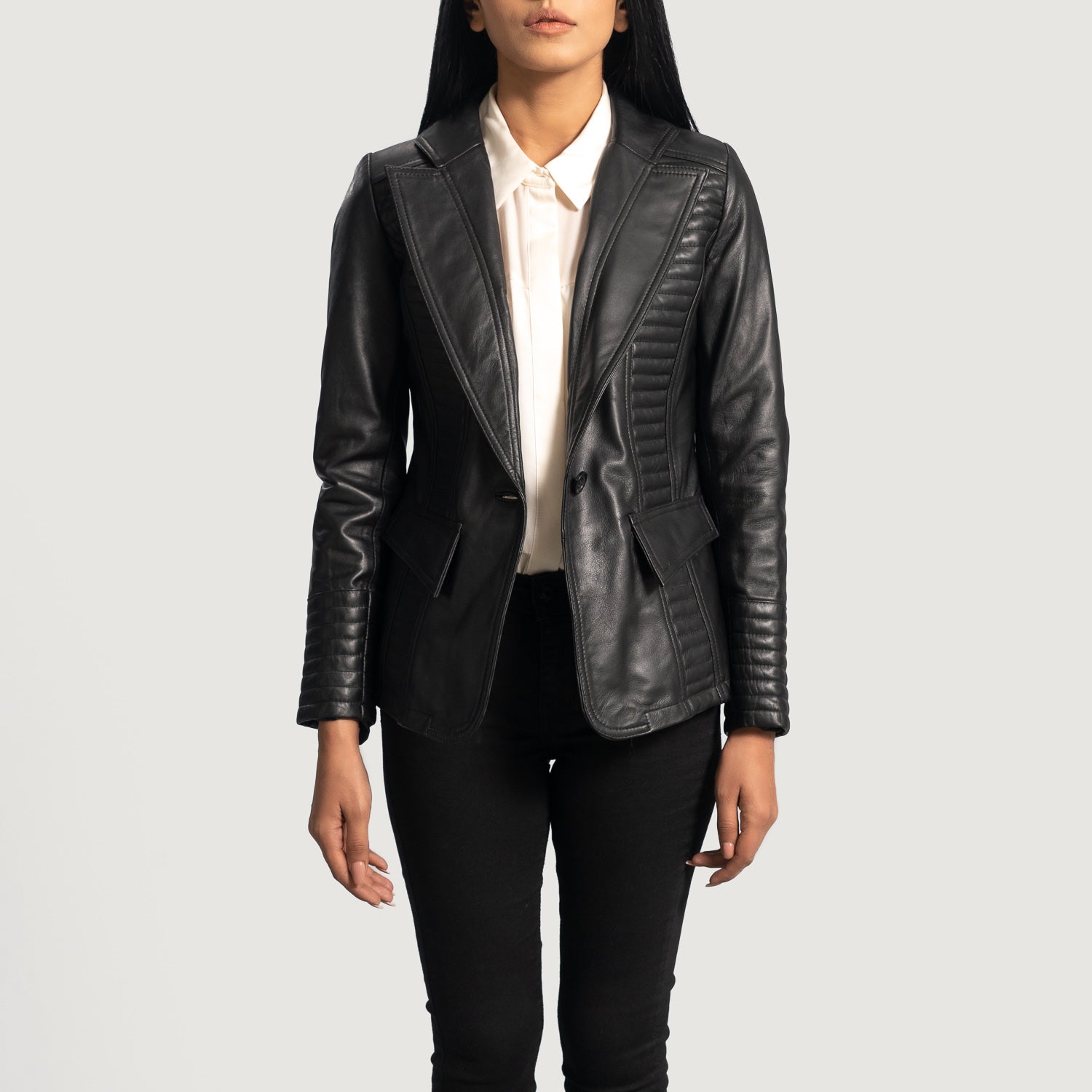 Selina Leather Blazer