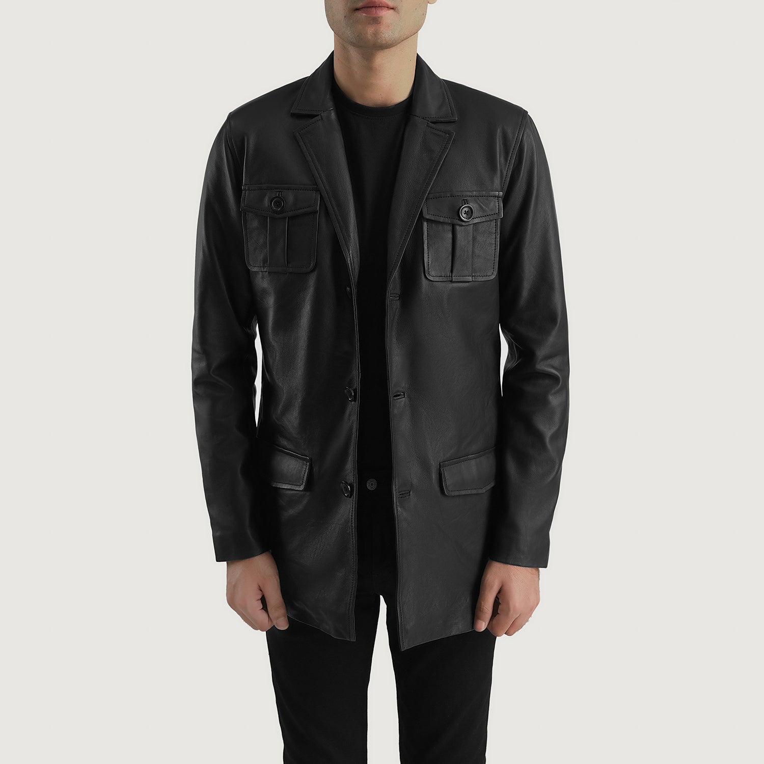 Ray Cutler Leather Blazer