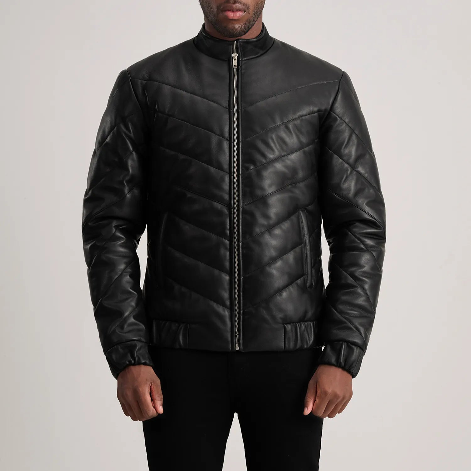 Travis Leather Puffer Jacket