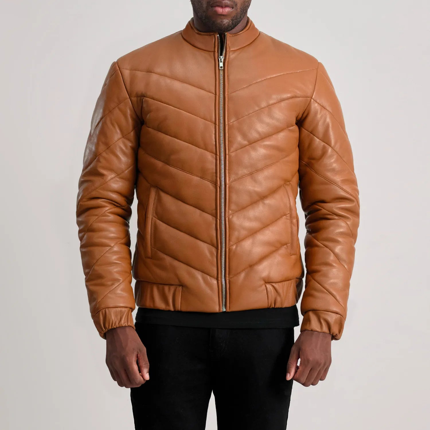Travis Leather Puffer Jacket