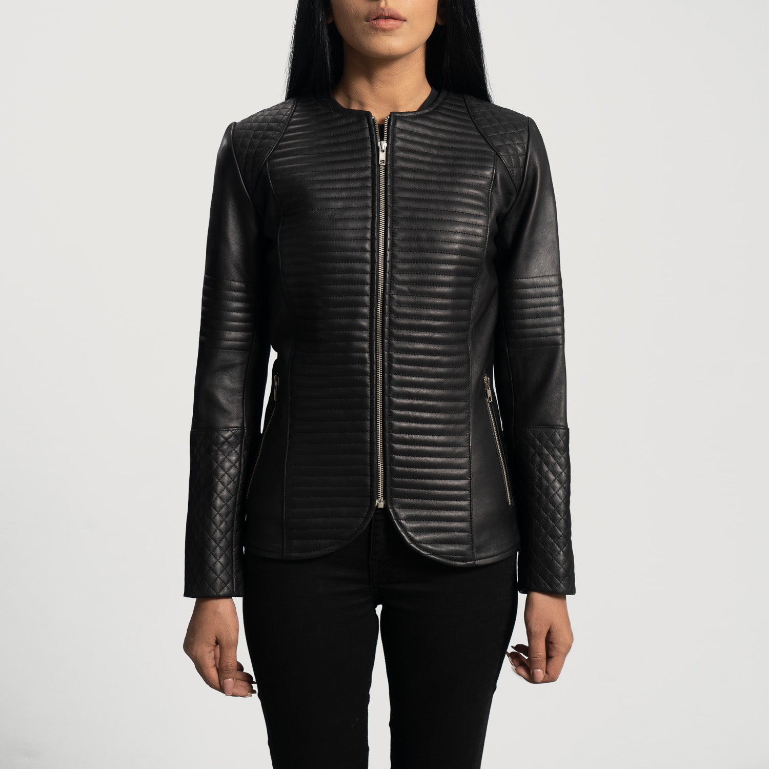 Nexi Quilted Biker Leather Jacket