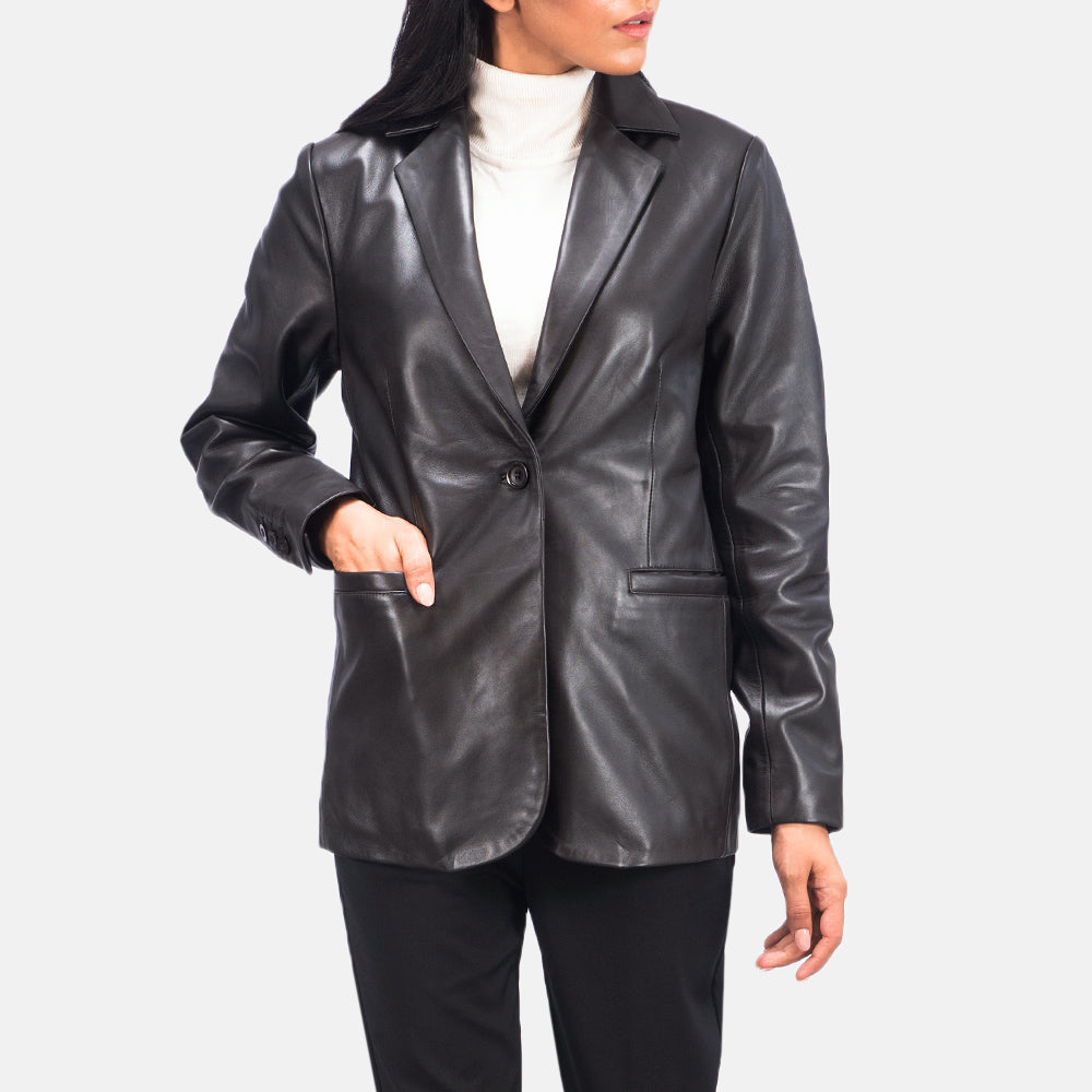 Norma Leather Blazer