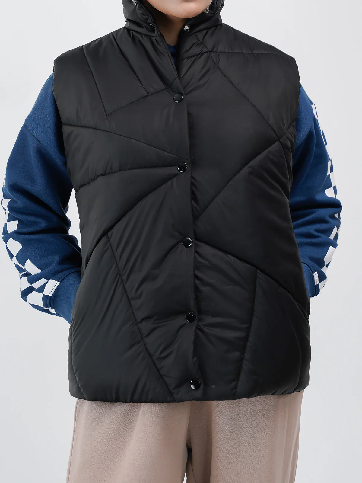 Zipper Casual Puffer Jacket For Women