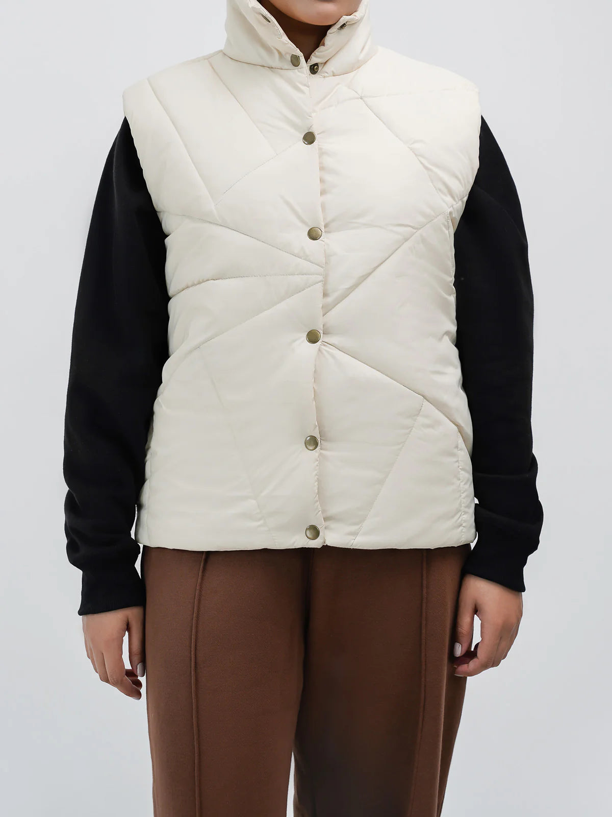 Stylish Polyester Puffer Jacket For Women