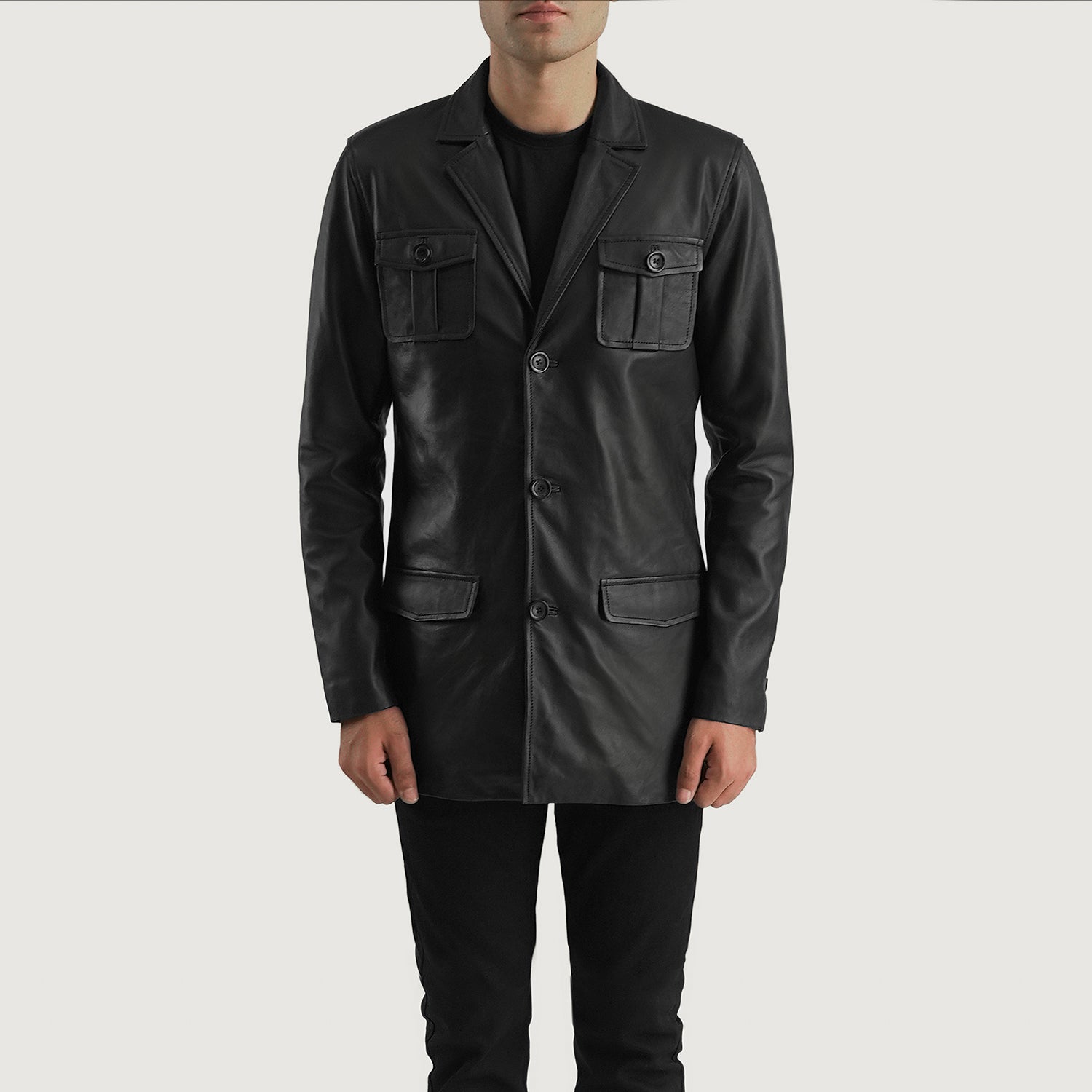 Ray Cutler Leather Blazer