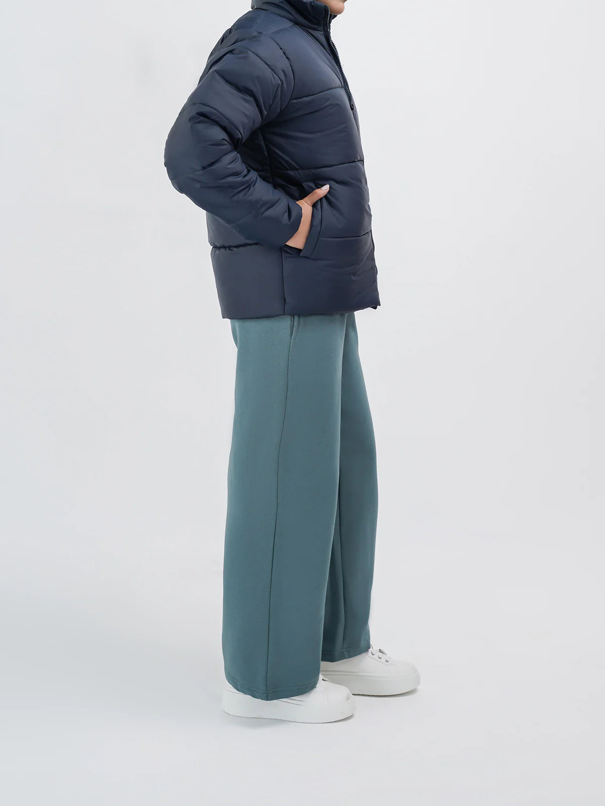 Zipper Warm Puffer Jacket For Women