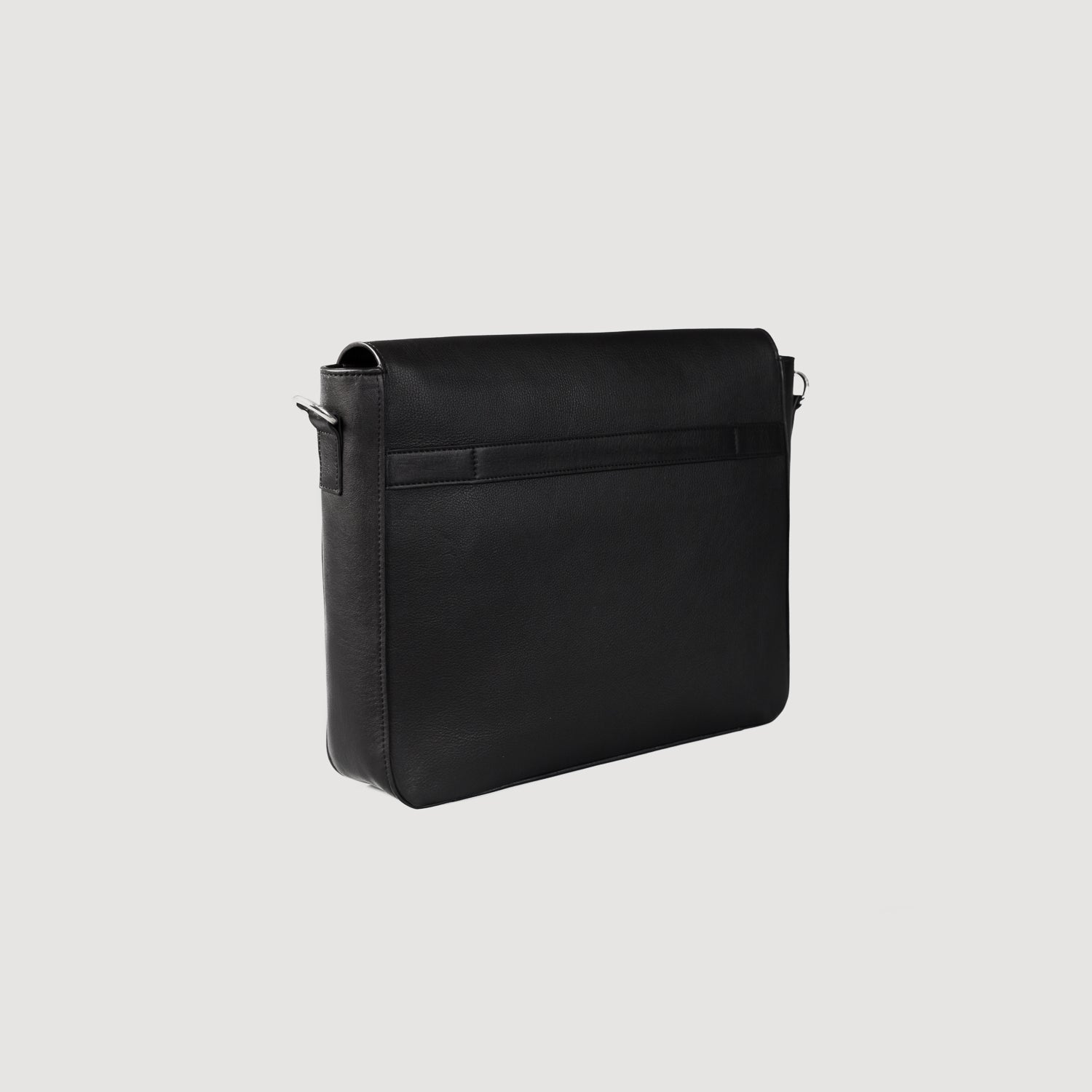 Black Leather Messenger Bag