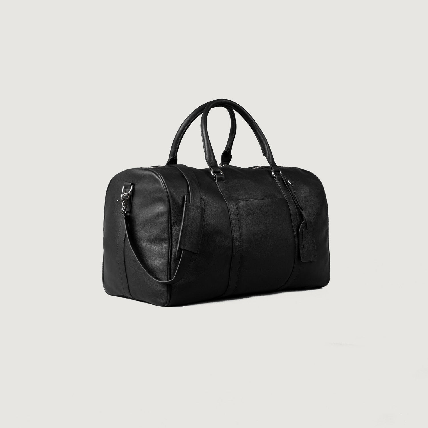 Black Leather Traveling Bag