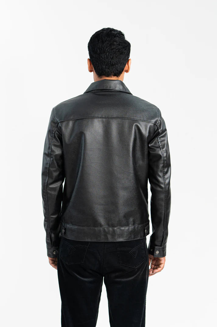 Back view of Aurified Duvero Jacket showing tailored back and clean silhouette