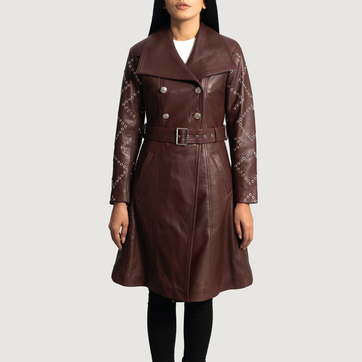 Missoni Trench Leather Long Coat For Women