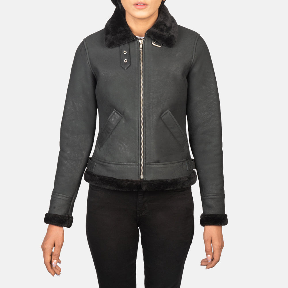 Sherilyn B-3 Bomber Leather Jacket