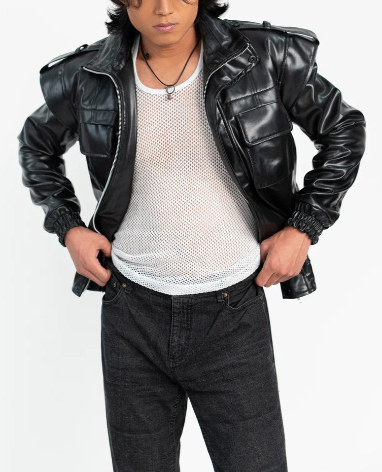 Aurified Éclat Faux Leather Jacket Styled for Evening Outfits and Urban Luxury Looks