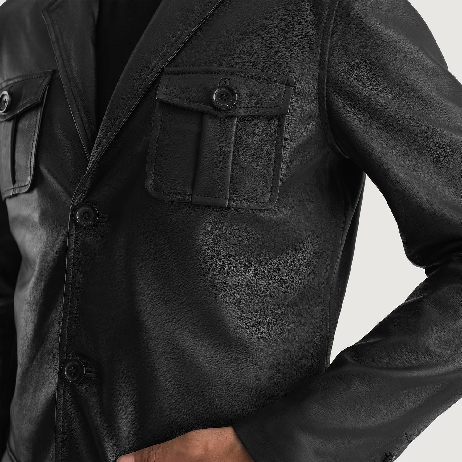 Ray Cutler Leather Blazer